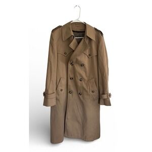 Vintage John Weitz Double Breasted Trench Coat Size 40